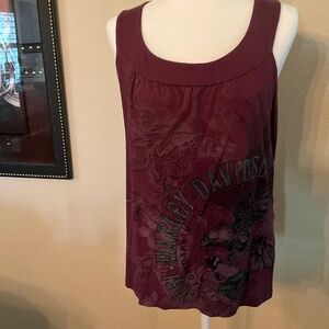 Harley Davidson scoop neck tank top eagle XL